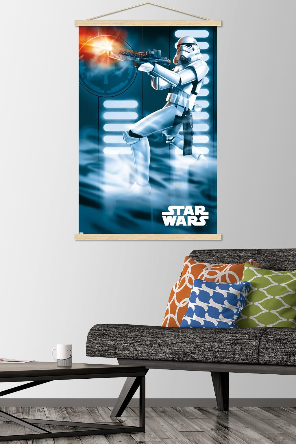 Star Wars: A New Hope - Stormtrooper Wall Poster with Wooden Magnetic Frame, 22.375" x 34"