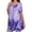 Purple, variant on Womens Short Sleeve Casual Loose Fit Flare Swing Tunic Tops Basic T-Shirt Plus Size