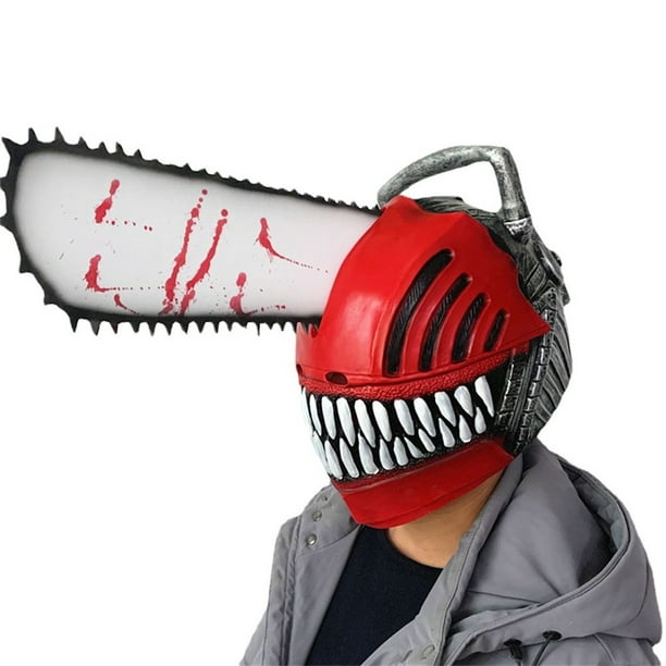 Máscara de látex para cosplay con motosierras para hombre, carnaval, pascua