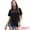 Black, variant on DARING DIVA Women's Fringe Tops Short Sleeve Crew Neck Solid Tassel T Shirts XS Black