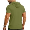 thumbnail image 4 of Yaoyar Men Short Sleeve Hoodies Summer Casual Athletic Tops Breathable Sweatshirts Hooded Pullover Tops Activewear, 4 of 7