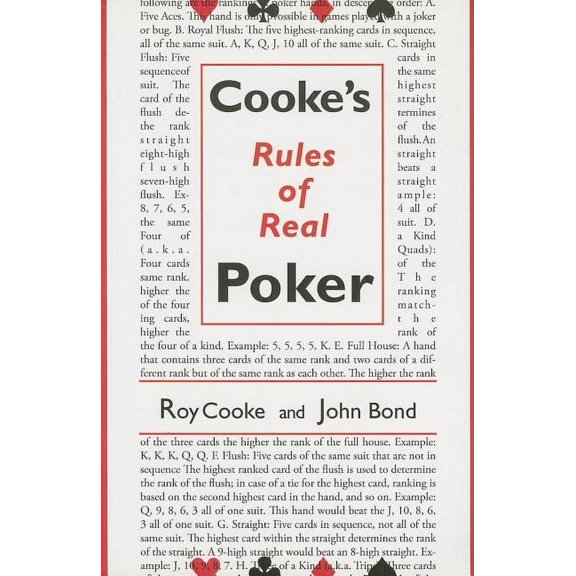 Cooke's Rules of Real Poker, (Paperback)