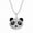Silver Color, variant on New 14K Yellow Gold Zircon Gold Panda Pendant Cartoon Male and Female Couples Hip Hop Necklace Gift Accessories Jewelry