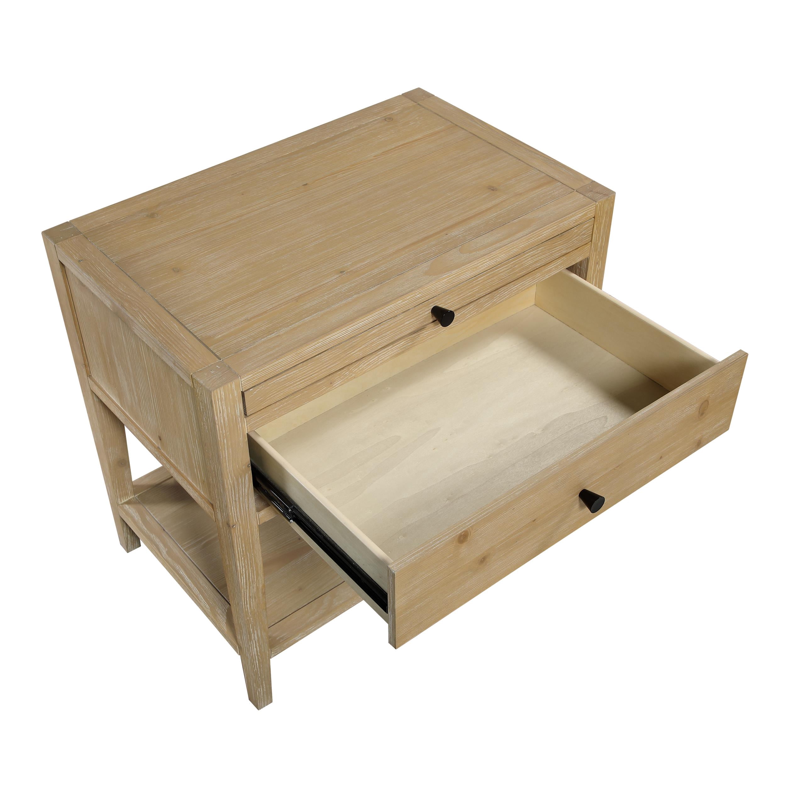 Comfort Pointe Shoreham 1-drawer Natural Finish Wood Nightstand