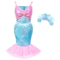 thumbnail image 3 of Disfraz de princesa Jeowoqao, sirena, para niñas de 3 a 6 años, 3 of 9