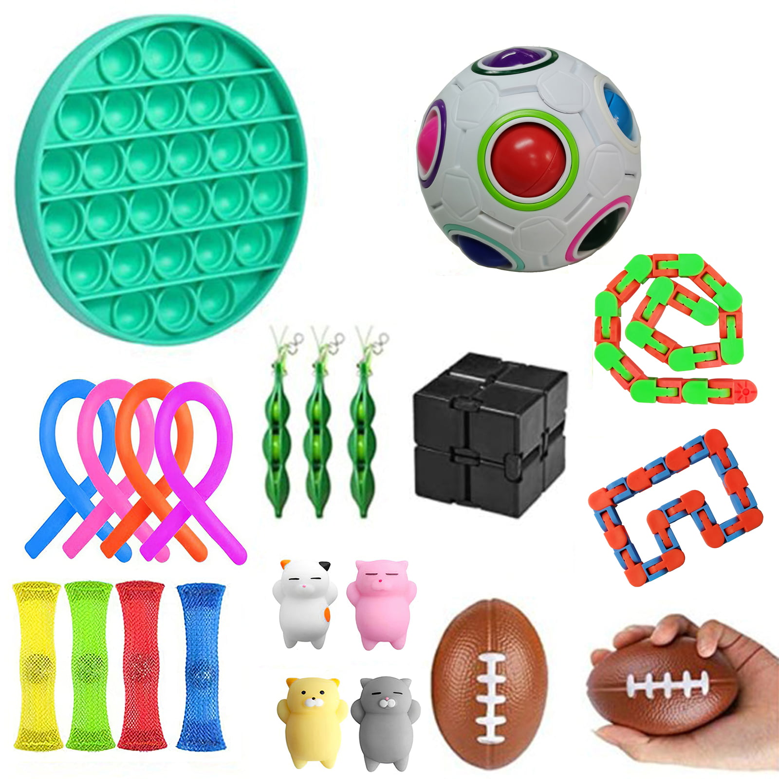 22 Pack Fidget Toys Set Sensory Tools Bundle Stress Relief Hand Kids Adults Toy 