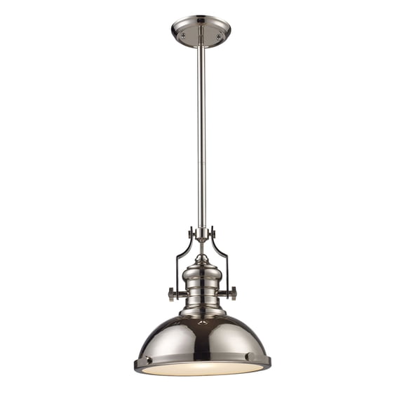 Elk Lighting Chadwick Polished Nickel Pendant Light w/ 1 Light 100W - 66114-1