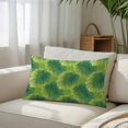 thumbnail image 6 of Tropical Palm Tree Throw Pillow Cover 24 x 36 Inch Decorative Pillow Cover Green Leaves Summer Coastal Plants Lumbar Pillowcase Seasonal Rectangle Cushion Case for Couch Sofa Bed Living Room, 6 of 9