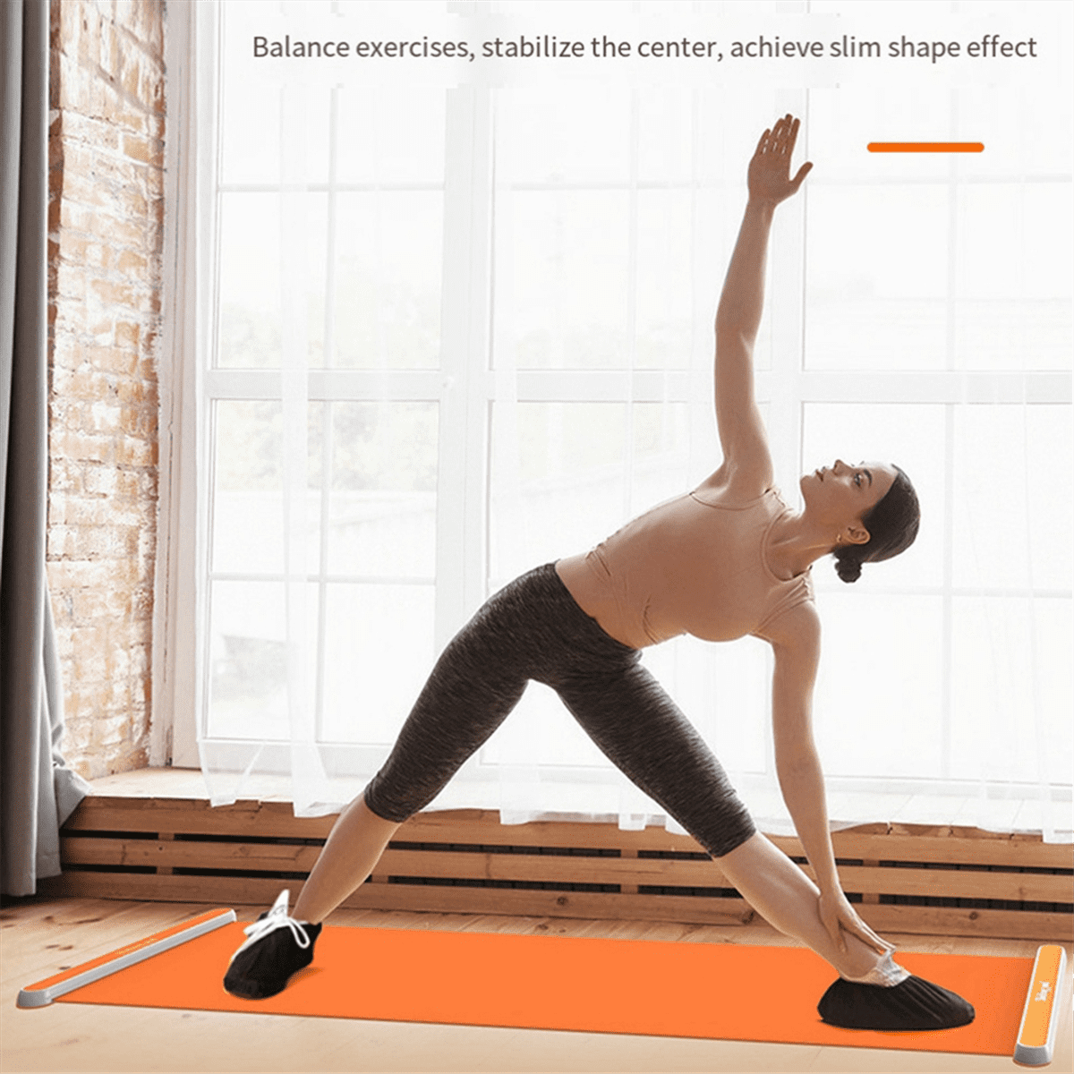 Yoga Sliding Mat Indoor Sport Speed Skating Training Board Mat Ice Hockey Roller Skating Leg Exercise 180cm Black