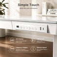 thumbnail image 4 of CHITOOMA Glass Top Electric Standing Desk with Drawer, 48'' x 24'' Electric Height Adjustable Desk with USB Charging Ports, Sit Stand up for Home Office, 4 of 10