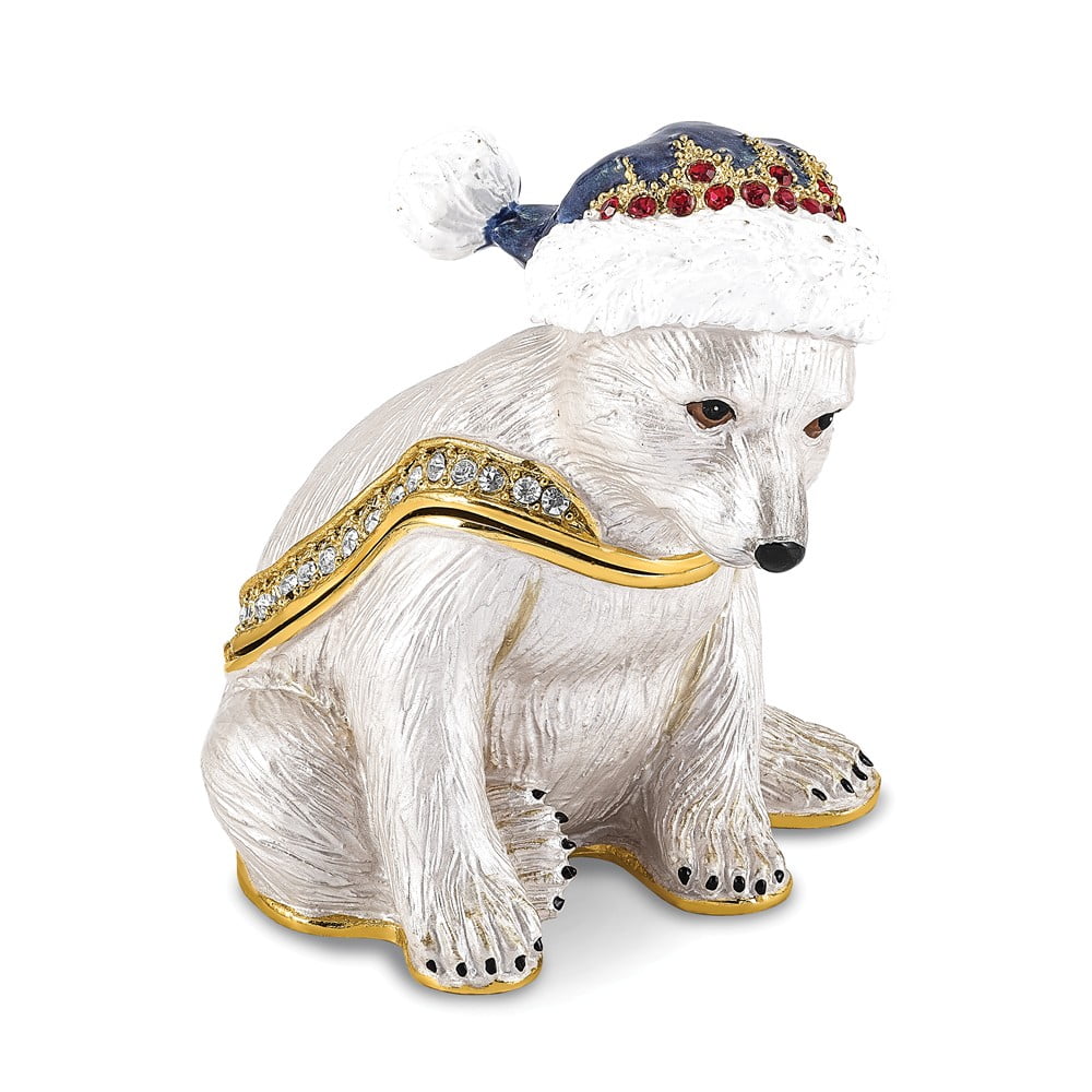 Diamond2Deal - NOELLE Cuddly Polar Bear Cub Trinket Box Fine Jewelry ...