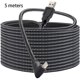 thumbnail image 1 of Cable de carga VR Type-c Date Line Reemplazo del cable de carga rápida para Oculus Quest 2, negro blanco, malla trenzada, 5 metros sidaley EL002628-03, 1 of 2