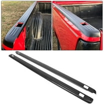Kojem Truck Bed Rail Caps W/Holes Black Ribbed Finish for 1999-2006 Silverado & Sierra 1500 2500 (Classic only) with Stake Holes. 6.5ft Bed (Set of 2).
