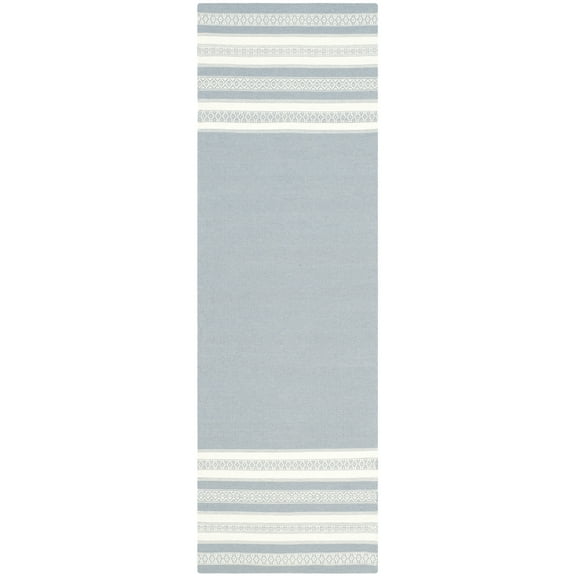 SAFAVIEH Dhurries Haywood Geometric Runner Rug, Grey, 2'6" x 8'