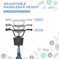 thumbnail image 3 of Aosom Youth Scooter, Kick Scooter with Adjustable Handlebars, Double Brakes, 16" Inflatable Rubber Tires, Basket, Cupholder, Blue, 3 of 9