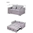 thumbnail image 4 of 55" Convertible Sleeper Sofa Bed,Modern Boucle 3 in 1 Sleeper Sofa Couch Bed with 2 Pillows and Adjustable Backrest,2-Sater Sofa for Living Room, Bedroom,Light Gray, 4 of 8