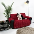 thumbnail image 2 of Petego EBBELOVE ST BelsofA Velvet Loveseat Protector - Stone, 2 of 11
