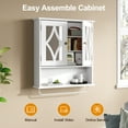 thumbnail image 3 of RoyalCraft White Wall Mounted Medicine Cabinet with Mirror, Adjustable Shelves & Towel Bar Storage for Bathroom, 3 of 8