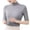 A-Grey255, variant on XIAONU Women's Solid Neck Top Slim Fit Elbow Sleeve Pullover Blouse Versatile Casual Office Daily Wear