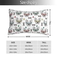 thumbnail image 2 of Fotbe Cute French Bulldog Funda de Almohada Decorativa Estilo Occidental, Lujo en Algodón, Fundas para Almohadas King, Cojín Estampado para Decoración del Hogar-16"x24", 2 of 6