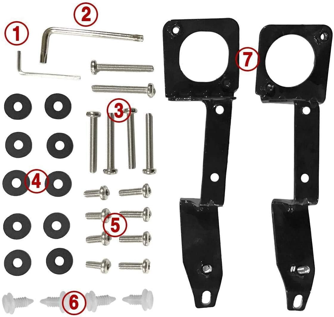ROSY PIXEL Roof Rack Set for Toyota Tacoma Double Cab 2005-2023 Black (2Pcs Cross Bars& 2Pcs Side Rails)