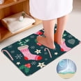 thumbnail image 4 of GZHJMY Bathroom Mat set of 3， Christmas Background 3 Pieces Bath Mats Set for Bathroom, Vintage Style Non-Slip Washable Cover Floor Rug Decorations for Kitchen Bathroom Bedroom, 4 of 6