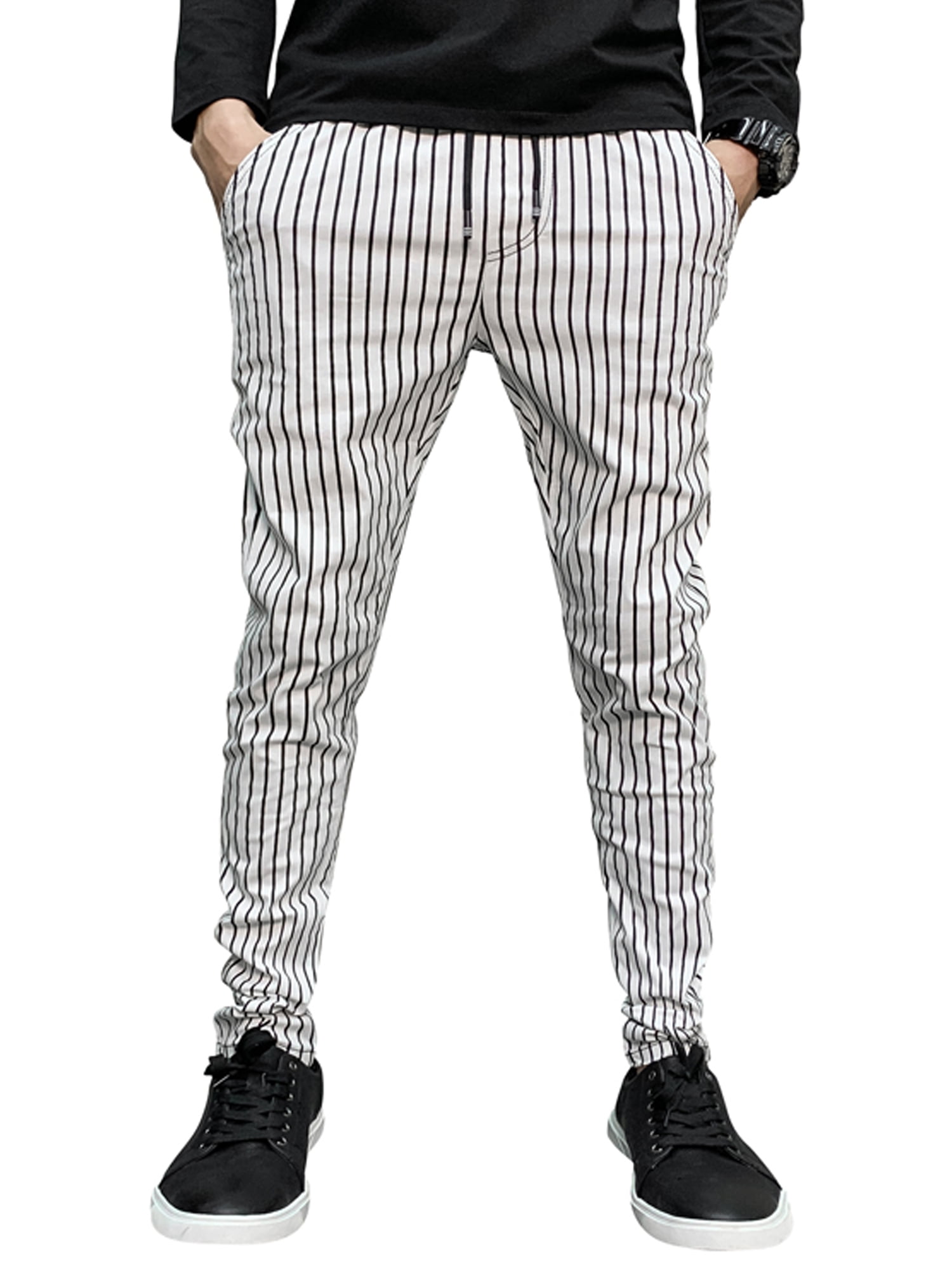 mens skinny striped pants