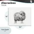 thumbnail image 4 of Stupell Industries Rustic Lodge Sheep in Charcoal Canvas Art, 20 x 16, by Leah Noel Art, 4 of 8