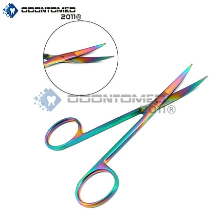 Supercut Iris - OdontoMed2011® Multi Titanium Color Supercut Iris Micro Scissors 4.5