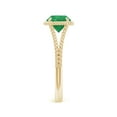 thumbnail image 3 of ANGARA Natural 1.2 ct Emerald Twist Rope Split Shank Ring in 14K Yellow Gold for Women (Size-7mm) | May Birthstone, Birthday, Anniversary, Jewelry Gift for Women | Natural Emerald Ring, 3 of 10