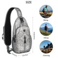 thumbnail image 3 of Minimalist Sling Backpack, Ink Style Nordic Crossbody Daypack with Aesthetic Tribal Vibes for Commuting, 3 of 4