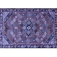 thumbnail image 1 of Ahgly Company Machine Washable Indoor Rectangle Persian Blue Traditional Area Rugs, 5' x 7', 1 of 4