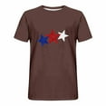 thumbnail image 3 of USA Flag 4th of July Independence Day American Flag Men Shirts Summer Deals Plus Size Short Sleeve Crew Neck Big and Tall Pullover Blouse Shirts for Men S-5XL, 3 of 4
