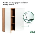 thumbnail image 3 of Botiquin Con Espejo Para Baño Organizador 2 Puertas Gabinete cafe, 3 of 8