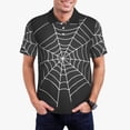 thumbnail image 1 of Balery A Web With A Spider Camisa Polo de Hombre con Estampado, de Manga Corta y Tejido Medio, Camisa Tipo Golf Polo-4X-Large, 1 of 6