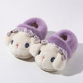 thumbnail image 3 of Fozruso Cozy Lined Slippers For Girls Warm Winter Indoor Footwear With Cute Cartoon Character Designs For Toddler Kids,Plush Lined Slippers Sizes 7 Toddler(18-24 Months), 3 of 5