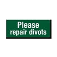 thumbnail image 1 of EverMark GHM022 Please Repair Divots Clip-On Sign, 1 of 1