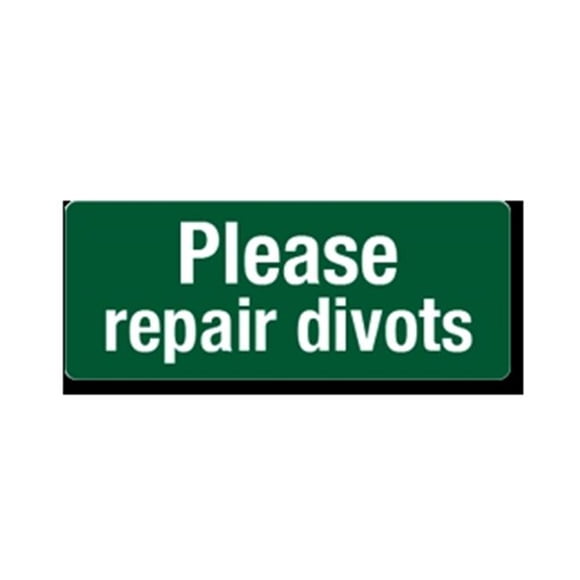 EverMark GHM022 Please Repair Divots Clip-On Sign
