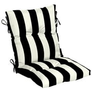 Better Homes & Gardens Black and White Ibiza Stripe 44 x 21 in. Outdoor Dining Chair Cushion with EnviroGuard