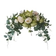 thumbnail image 1 of Transemion 1/2/3 Artificial Flower Wreath - Add Of Beauty To Door Threshold Realistic Appearance white green 1 Pc, 1 of 6