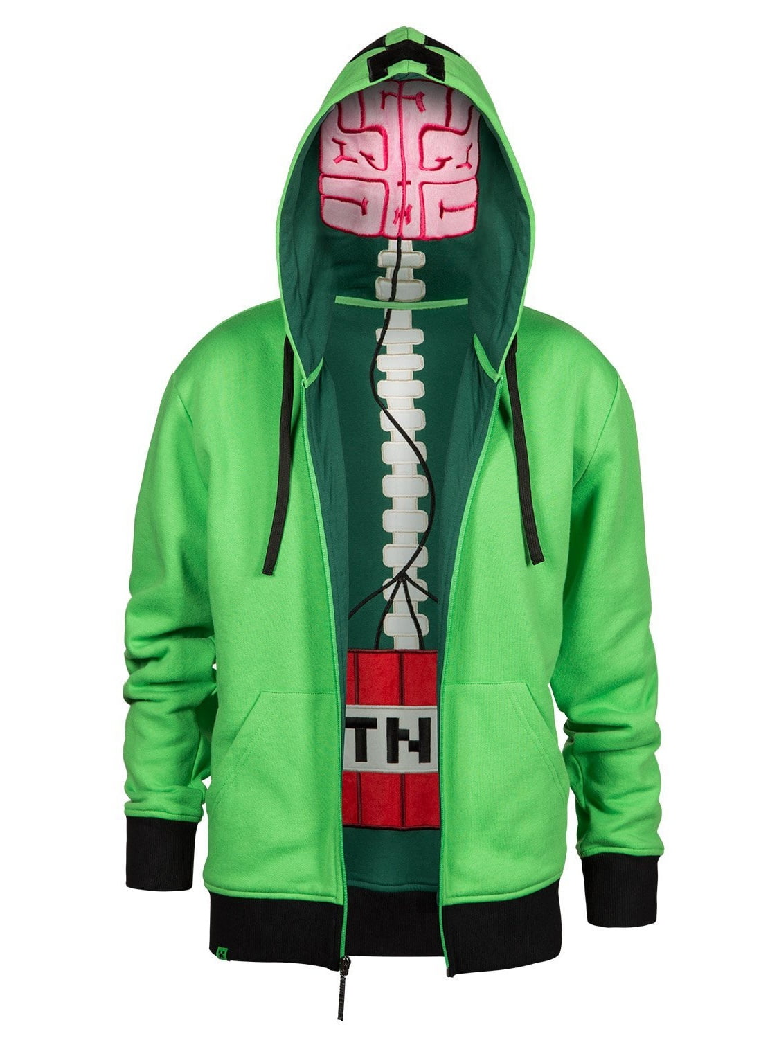 Minecraft Official Creeper Inside Boy's Hoodie 