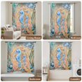 thumbnail image 6 of Seahorse Coastal Sheer Curtains 45 Inches Long, Summer Nautical Starfish Coral Brown Anchor Light Filering Curtains, Breathable Simi Curtain Privacy Drapes for Kitchen Bathroom Small Window Treatment, 6 of 9