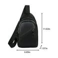 thumbnail image 3 of Pompotops Strap Bag Sling Crossbody Backpack With Hole Strap Backpack Hiking Backpack Multipurpose Crossbody Chest Bag, Black, 3 of 7