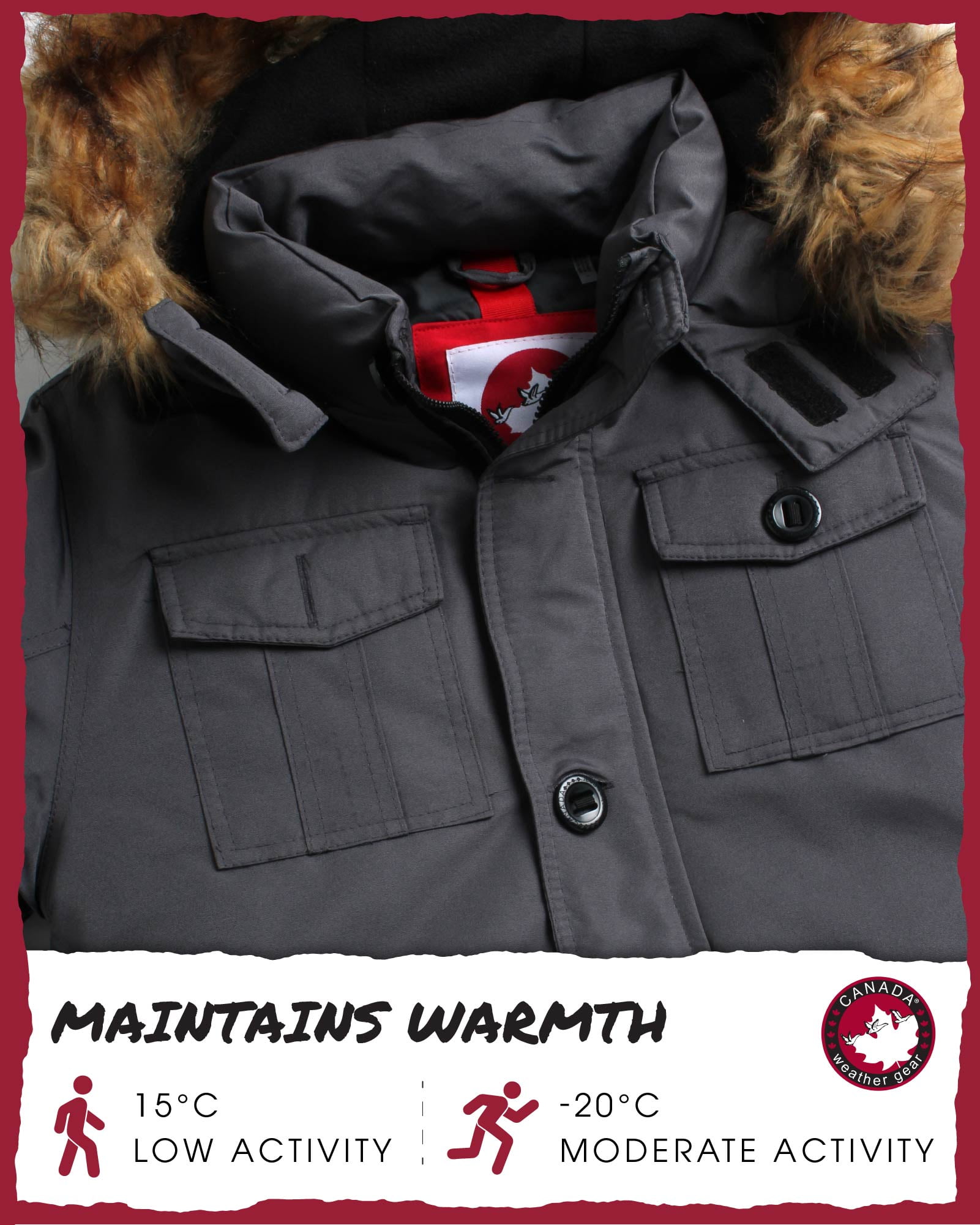 CANADA WEATHER GEAR Boys' Winter Jacket - Heavyweight Teflon