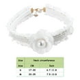 thumbnail image 5 of Faux Pearl Pet Collar - Embellished Dress-Up - Fine Weaving Craftsmanship - Flower Cat Collars - Holiday Accessory, 5 of 8