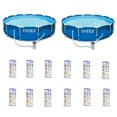 thumbnail image 1 of Intex Piscine Ronde en Métal 12 Pieds x 30 Pouces (2 Pack) & Cartouche de Remplacement (12 Pack), 1 of 12