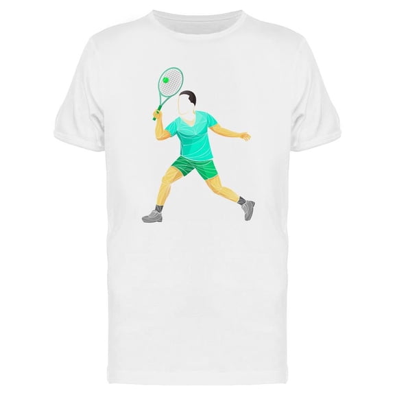 Abstract Tennis Player Graphic T-Shirt Men -Image by Shutterstock, Male x-Large