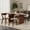 brown, variant on KATBOC Modern Dining Table Set, 70in Kitchen Table with Solid Oak Chairs, MDF Top & Corrugated Metal Legs, for Family Dining, Parties, Small Spaces, Black