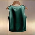 thumbnail image 4 of DHFJKG Silk Satin Tank Tops For Women Pearl Scoop Neck Summer Sleeveless Camisole Basic Blouses Work Dressy Clothes Versatile Top, 4 of 4