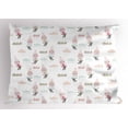 thumbnail image 2 of Ambesonne Animal Pillow Sham, Doodle Rabbit Girls, 26" X 20", Multicolor, 2 of 2